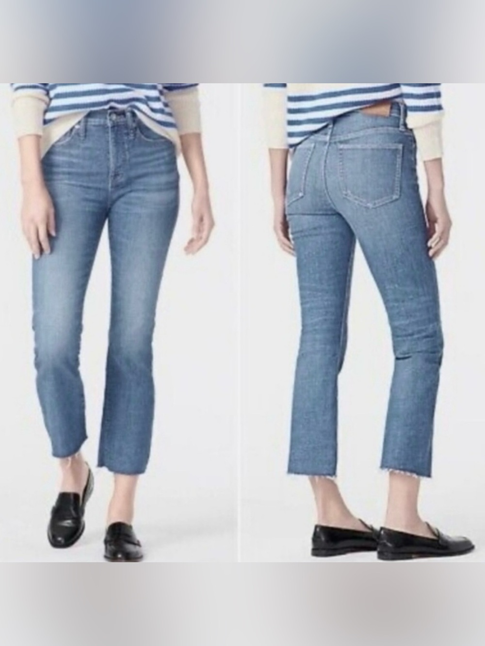 J. Crew Light Blue Cropped Straight-Leg Jeans